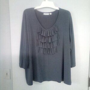 Susan Graver 1x gray top